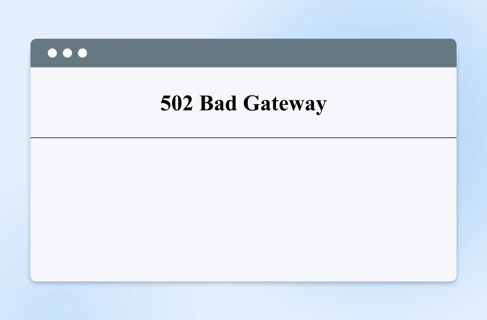 502 Bad Gateway fixing tips