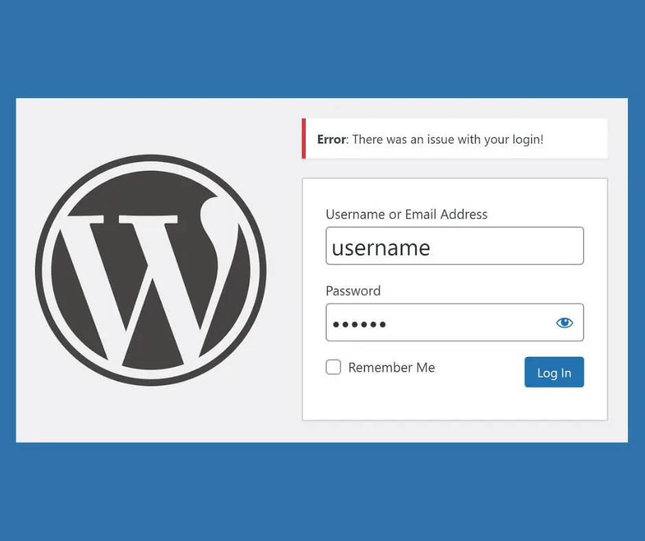 fix WordPress login error