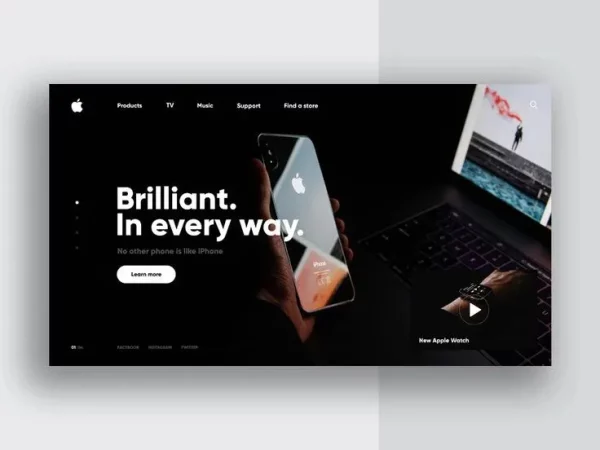 minimalist landing page